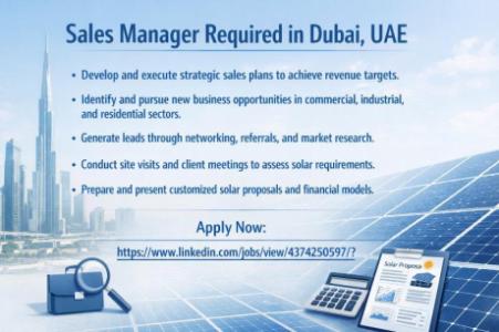 Sales Manager Required in Dubai
