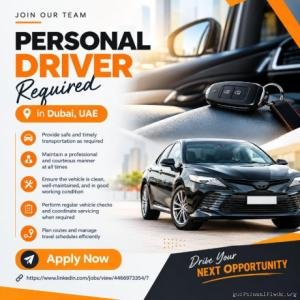 Personal Driver Required in Dubai
