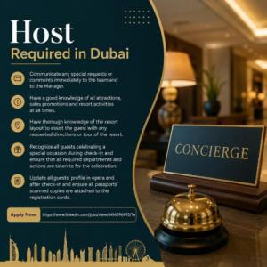 Host Required in Dubai