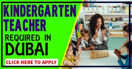 Kindergarten Teacher Required in Dubai