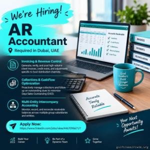 AR Accountant Required in Dubai