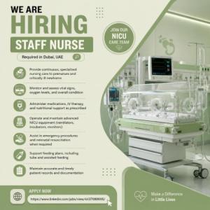 Staff Nurse Required in Dubai