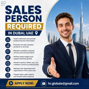 Sales Person Required in Dubai