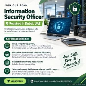 Information Security Officer Required in Dubai