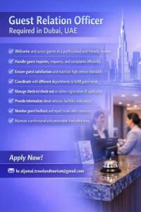 Guest Relation Officer Required in Dubai